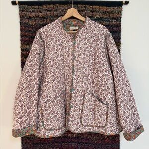 Target’s Universal Thread Floral Utility Jacket - Cream and Brown Never Worn